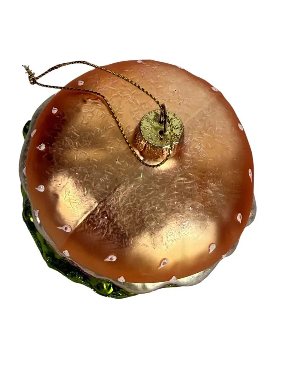 Glass Hamburger Christmas Tree Ornament Food-Themed Holiday Decoration Pop Art